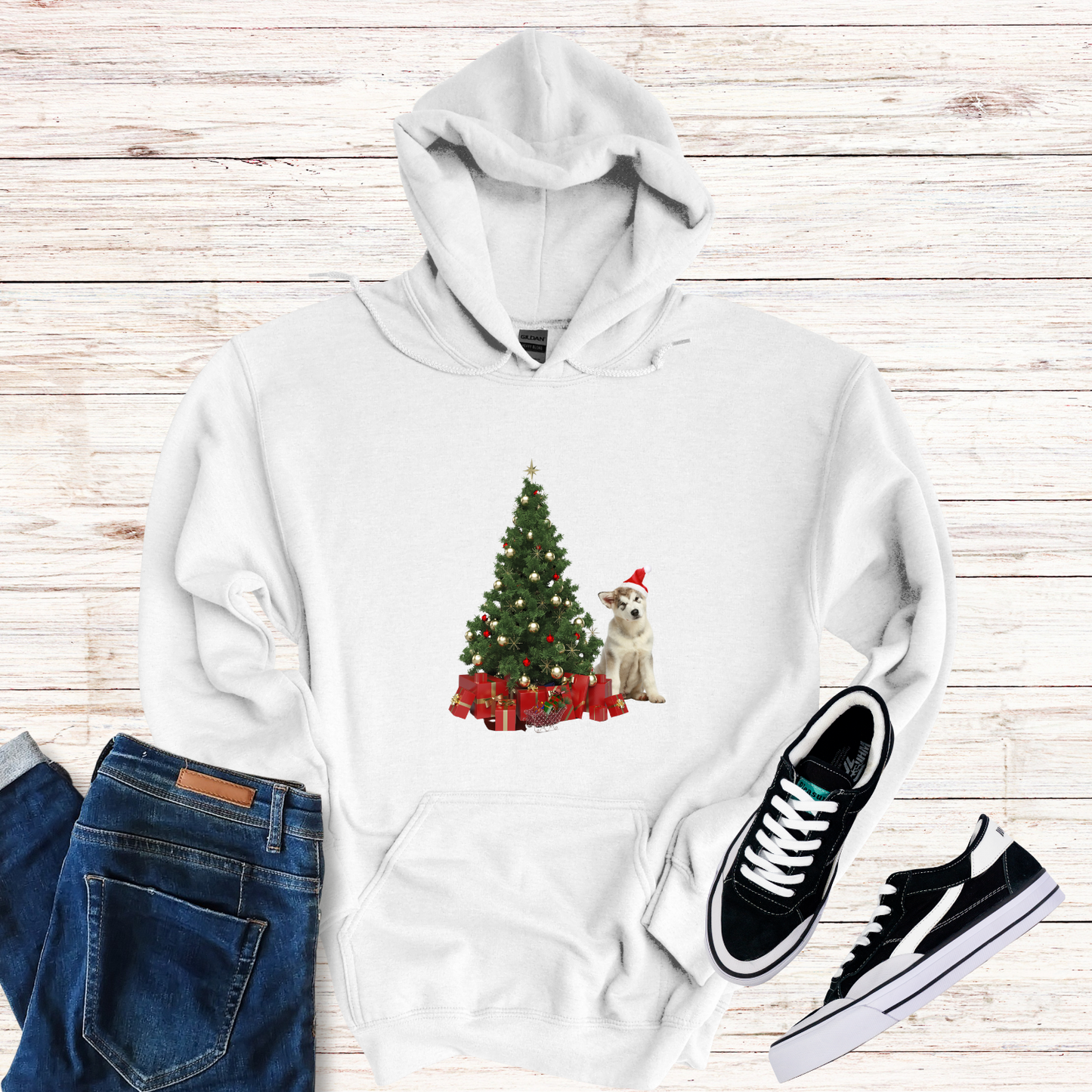 Cute Dog Christmas Hoodie