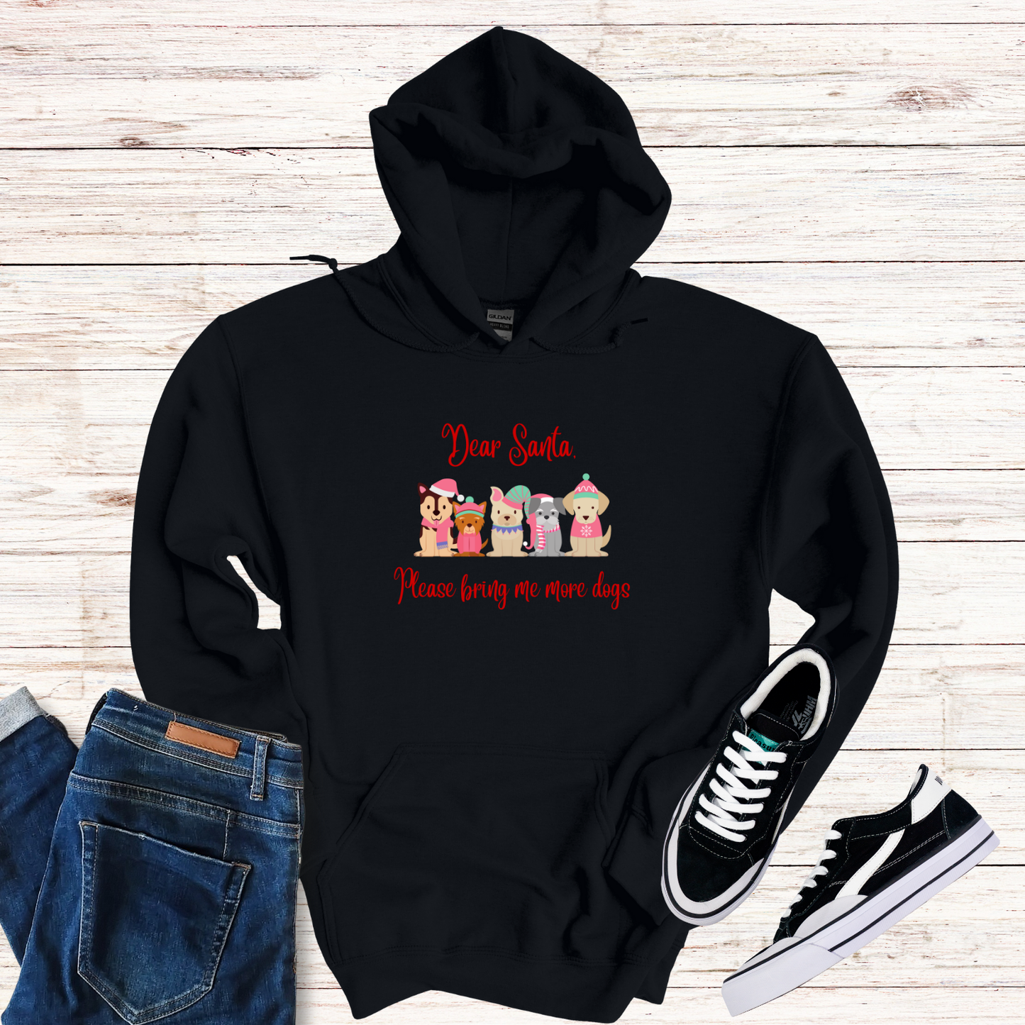 Dear Santa Please Bring Me More Dogs Hoodie