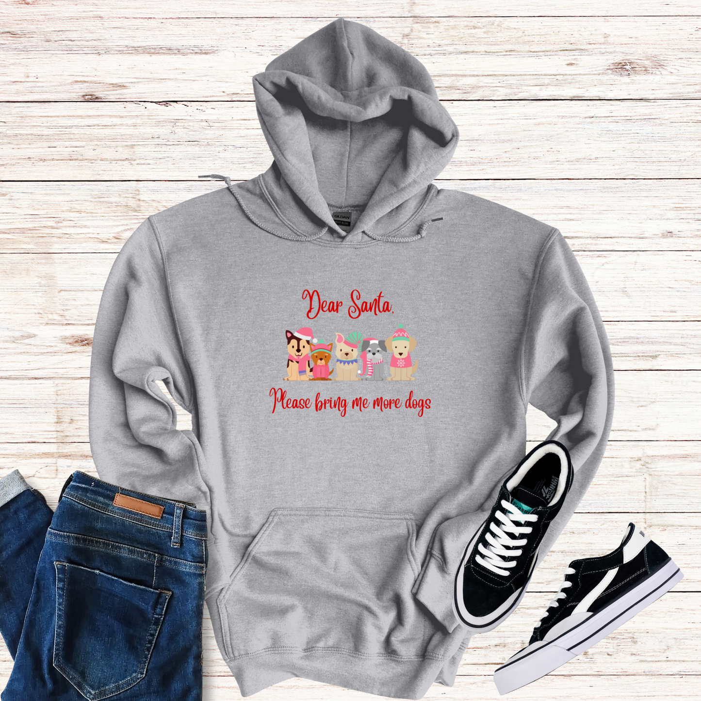 Dear Santa Please Bring Me More Dogs Hoodie