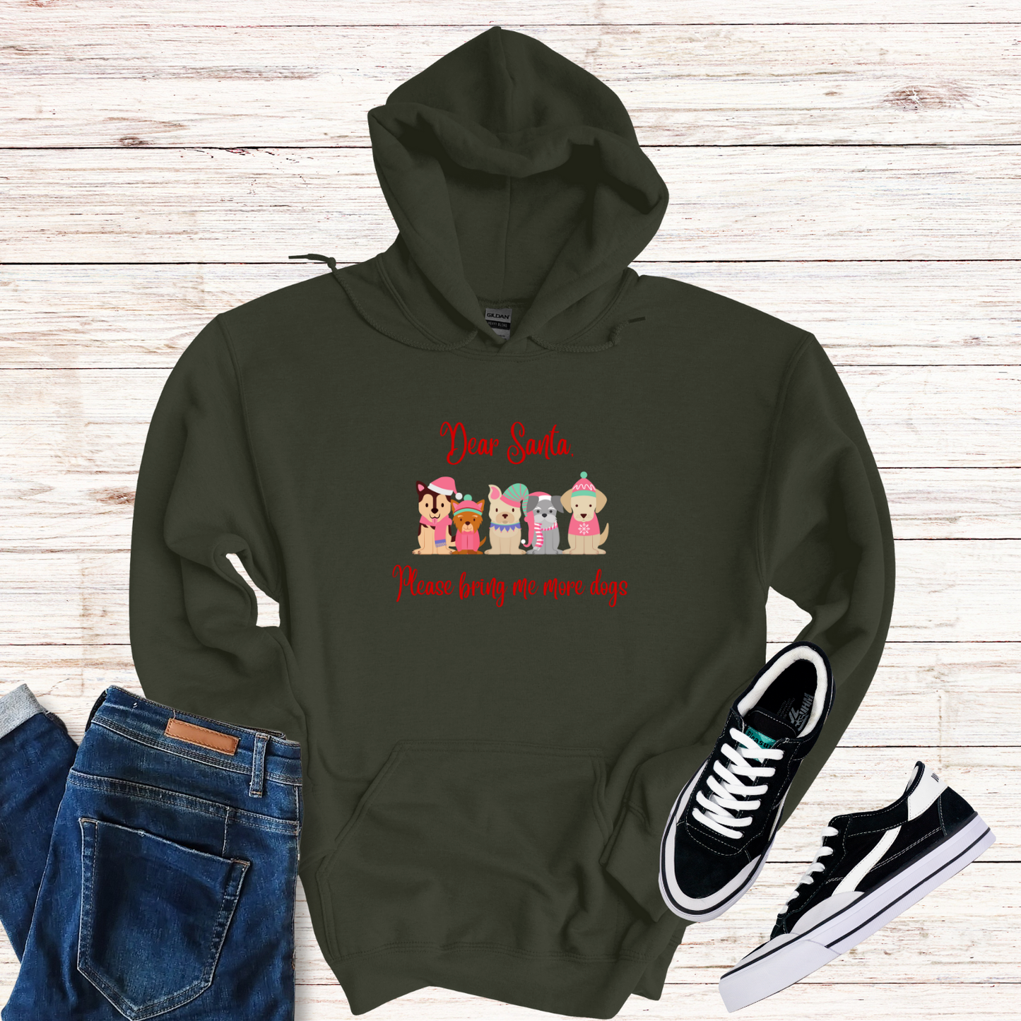 Dear Santa Please Bring Me More Dogs Hoodie
