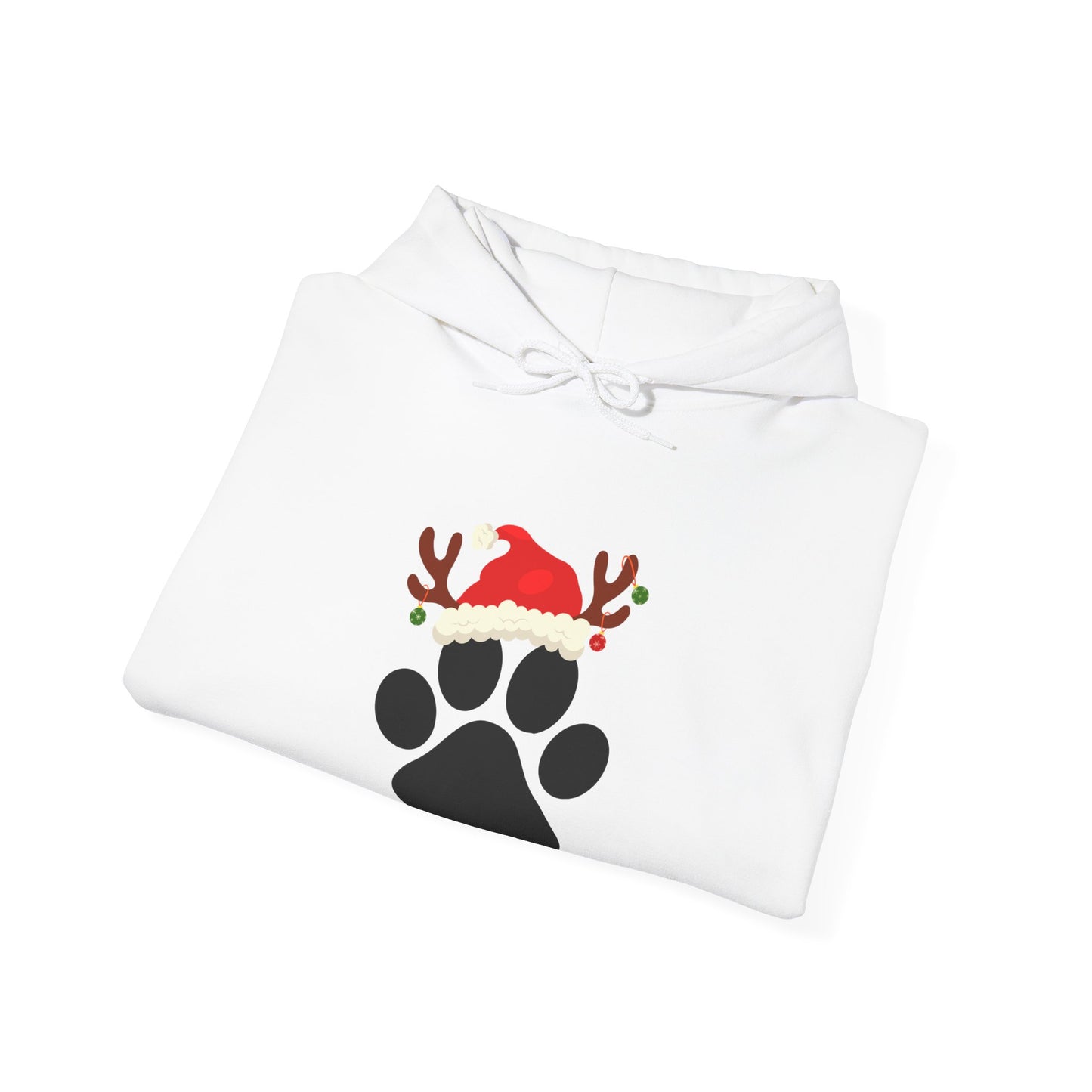 Christmas Paw Print Hoodie