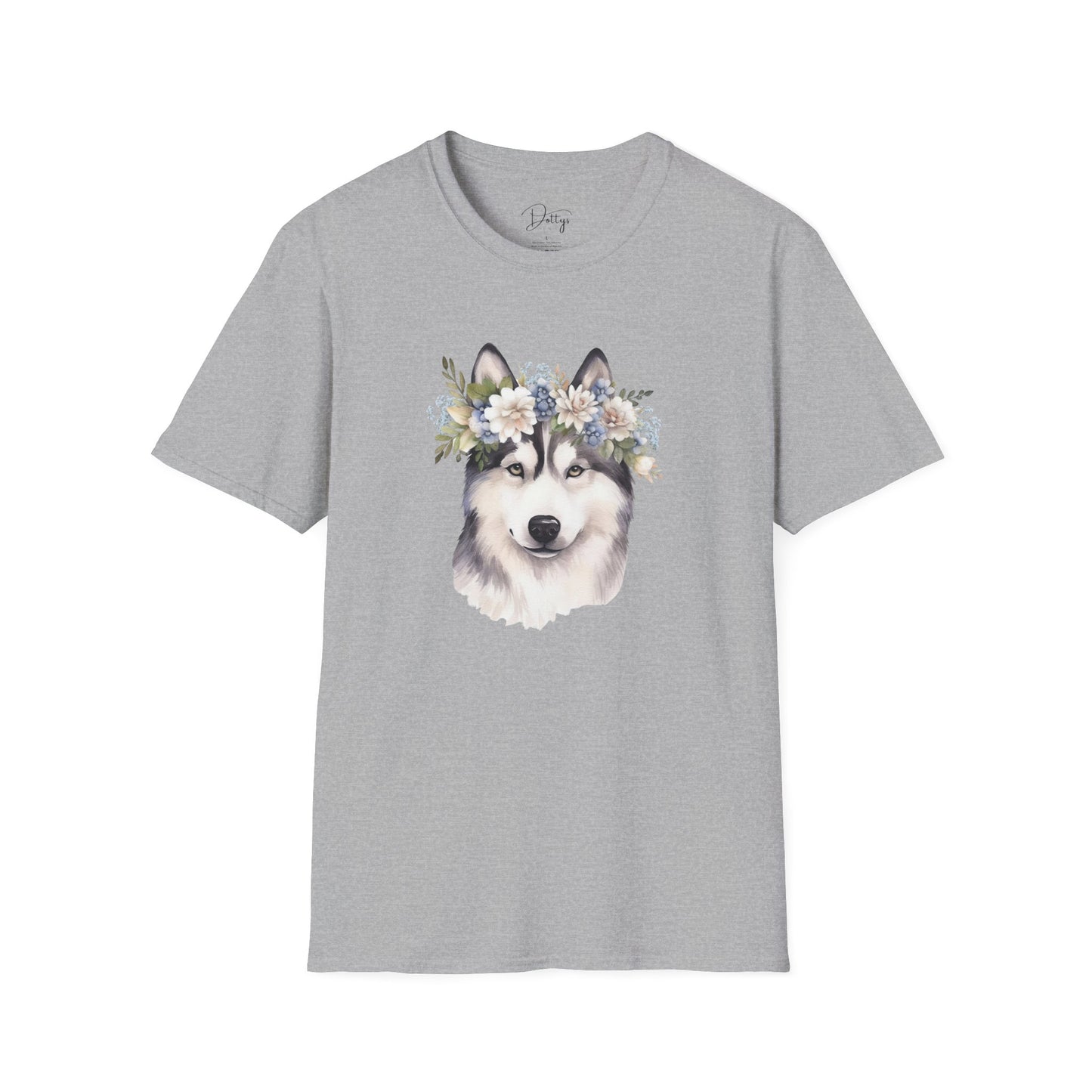 Flowery Malamute T-Shirt