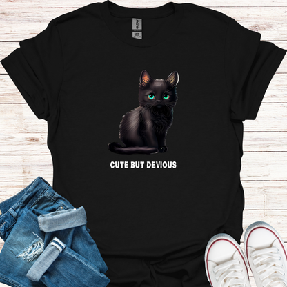 Cute But Devious Black Cat T-Shirt