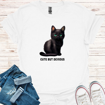 Cute But Devious Black Cat T-Shirt