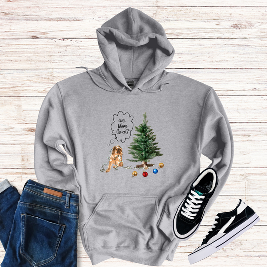 Can I Blame The Cat? Christmas Dog Hoodie