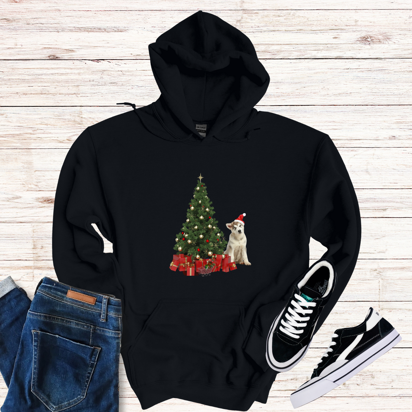 Cute Dog Christmas Hoodie