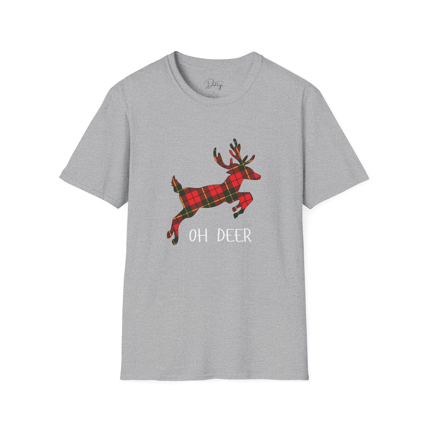 Tartan Oh Deer Christmas T-Shirt