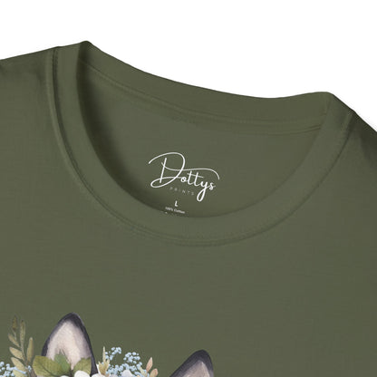 Flowery Malamute T-Shirt