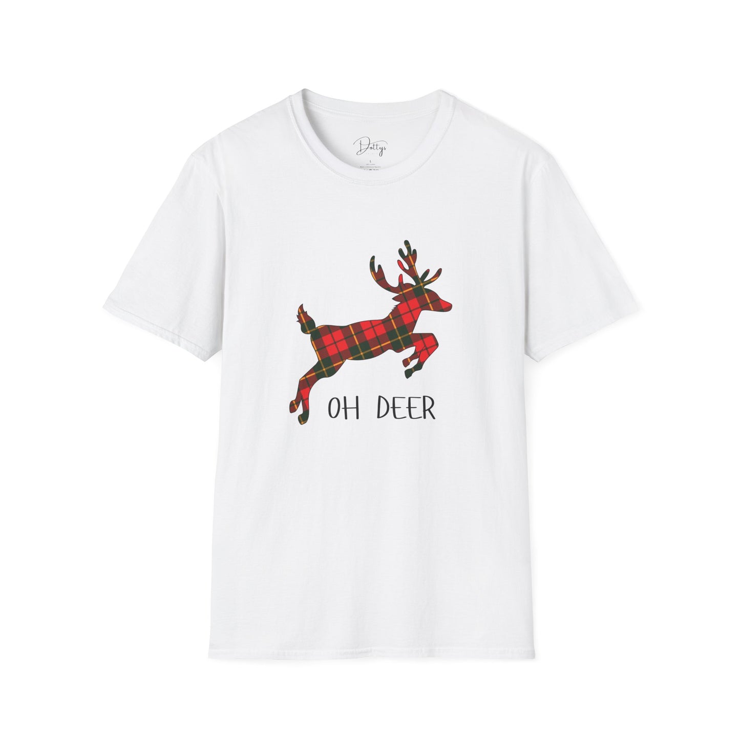 Tartan Oh Deer Christmas T-Shirt