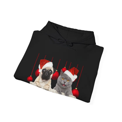 Dog And Cat Christmas Bauble Hoodie