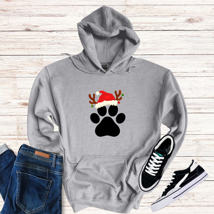 Christmas Paw Print Hoodie