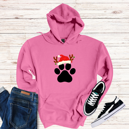 Christmas Paw Print Hoodie