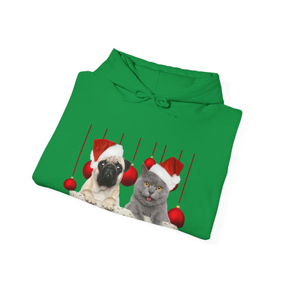 Dog And Cat Christmas Bauble Hoodie