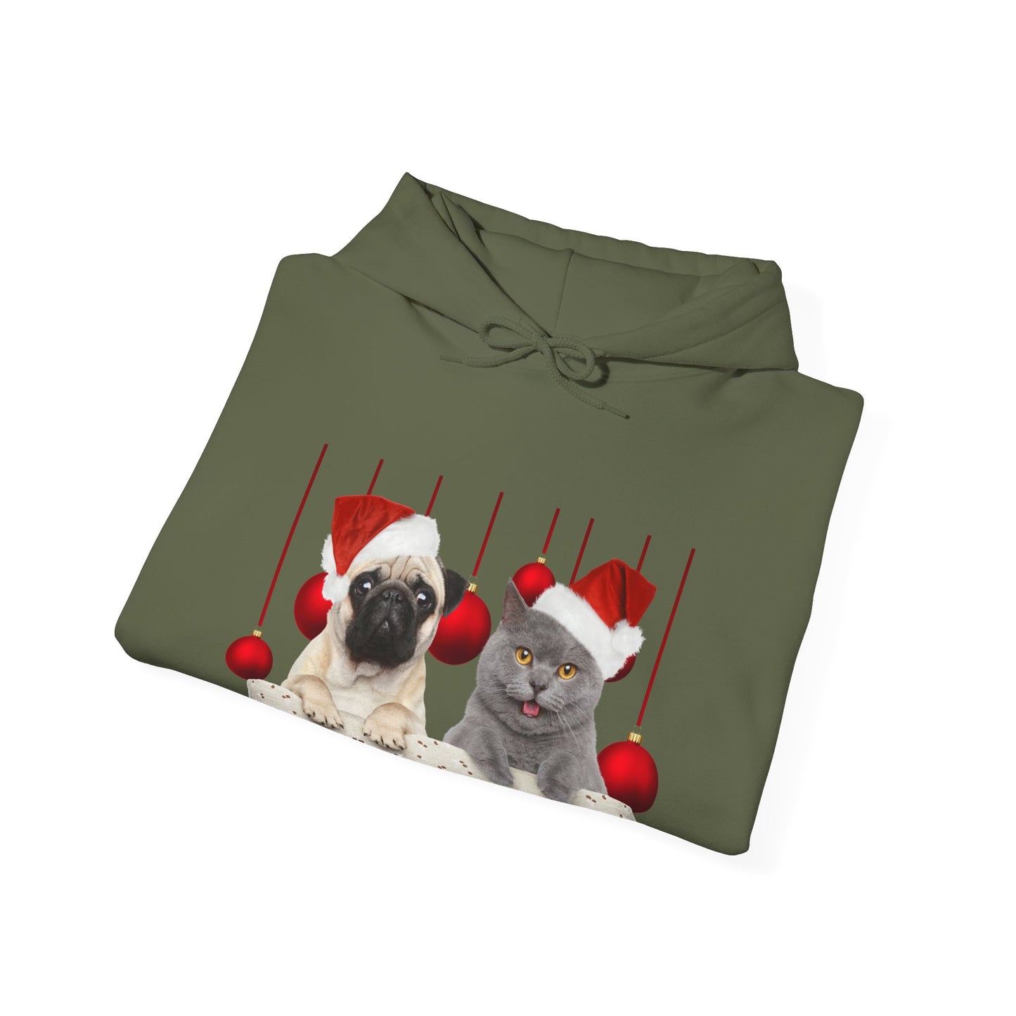 Dog And Cat Christmas Bauble Hoodie