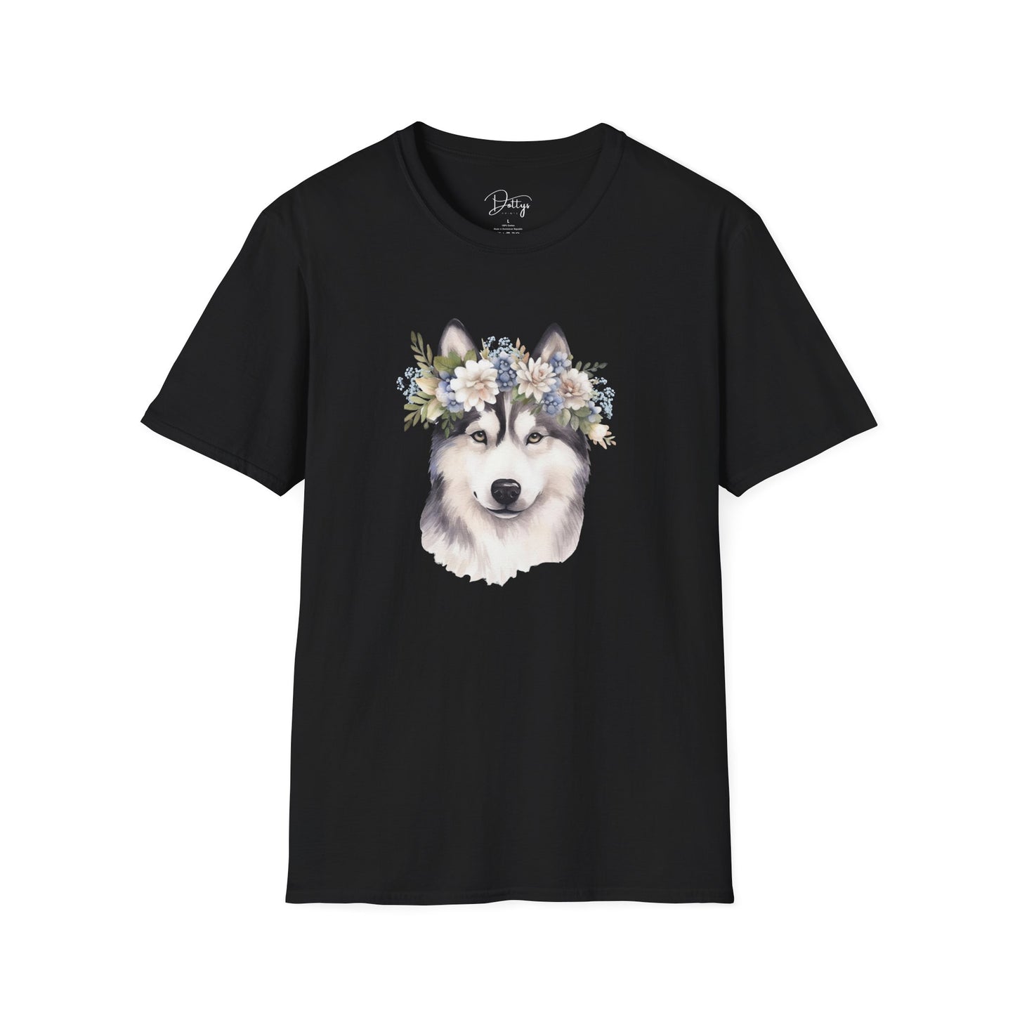 Flowery Malamute T-Shirt