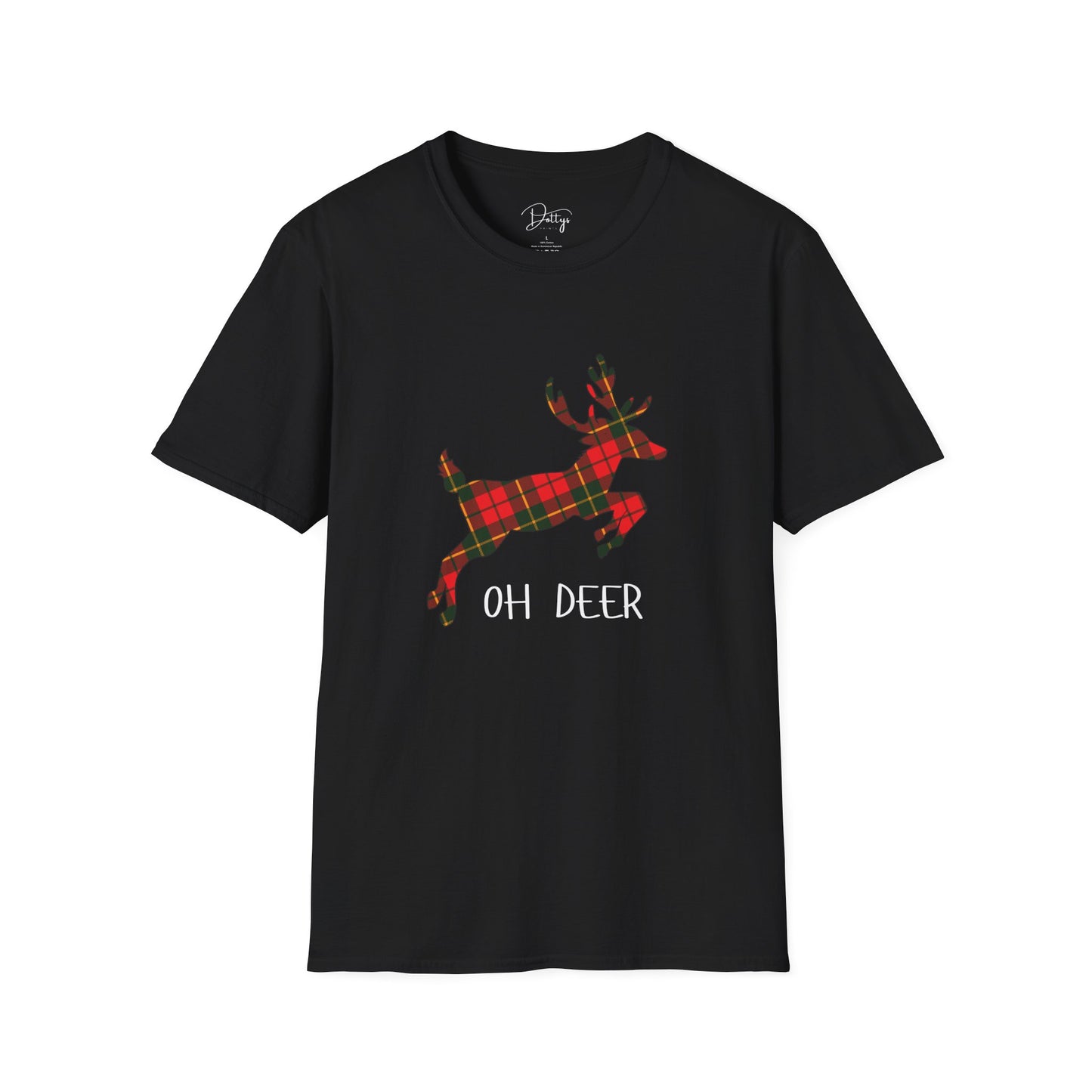 Tartan Oh Deer Christmas T-Shirt