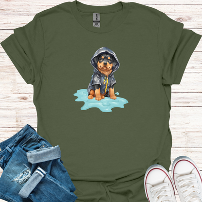 Rottweiler In A Raincoat T-Shirt