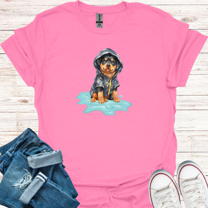 Rottweiler In A Raincoat T-Shirt