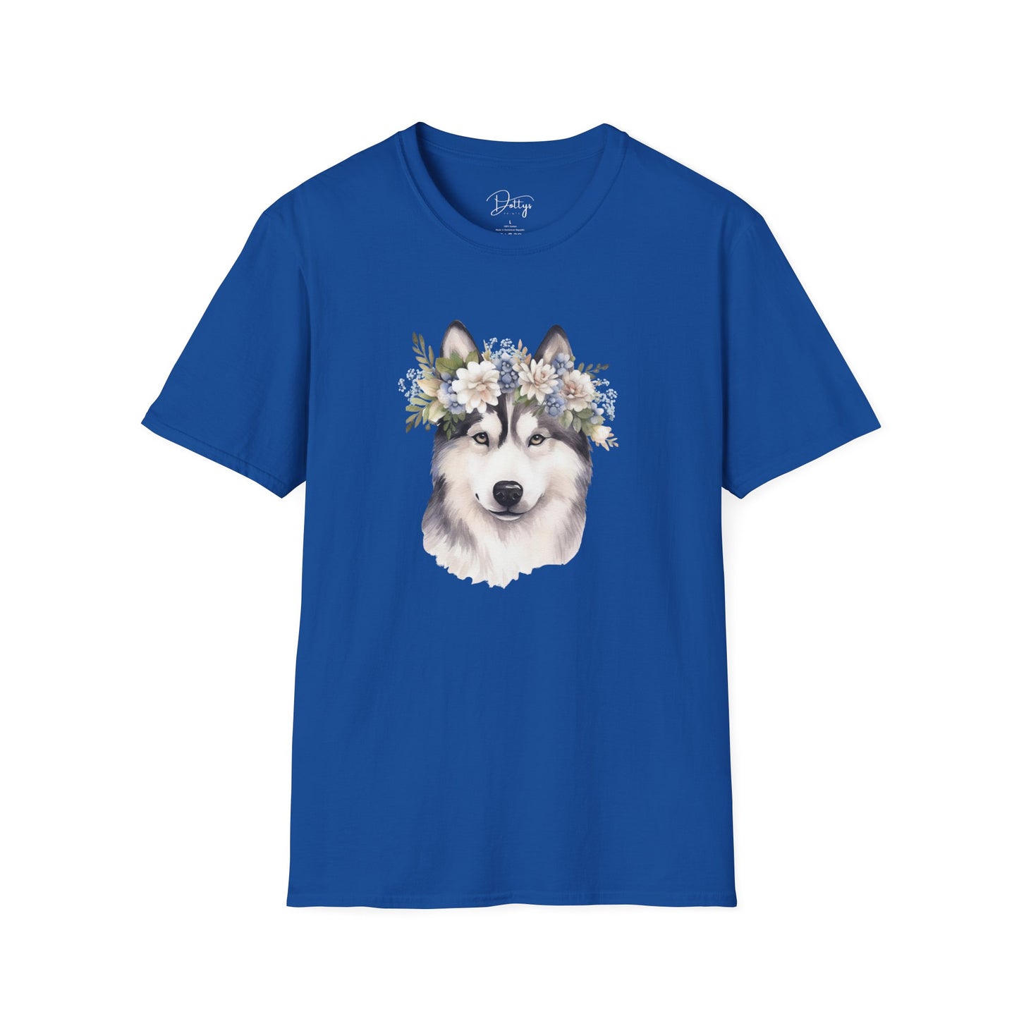 Flowery Malamute T-Shirt