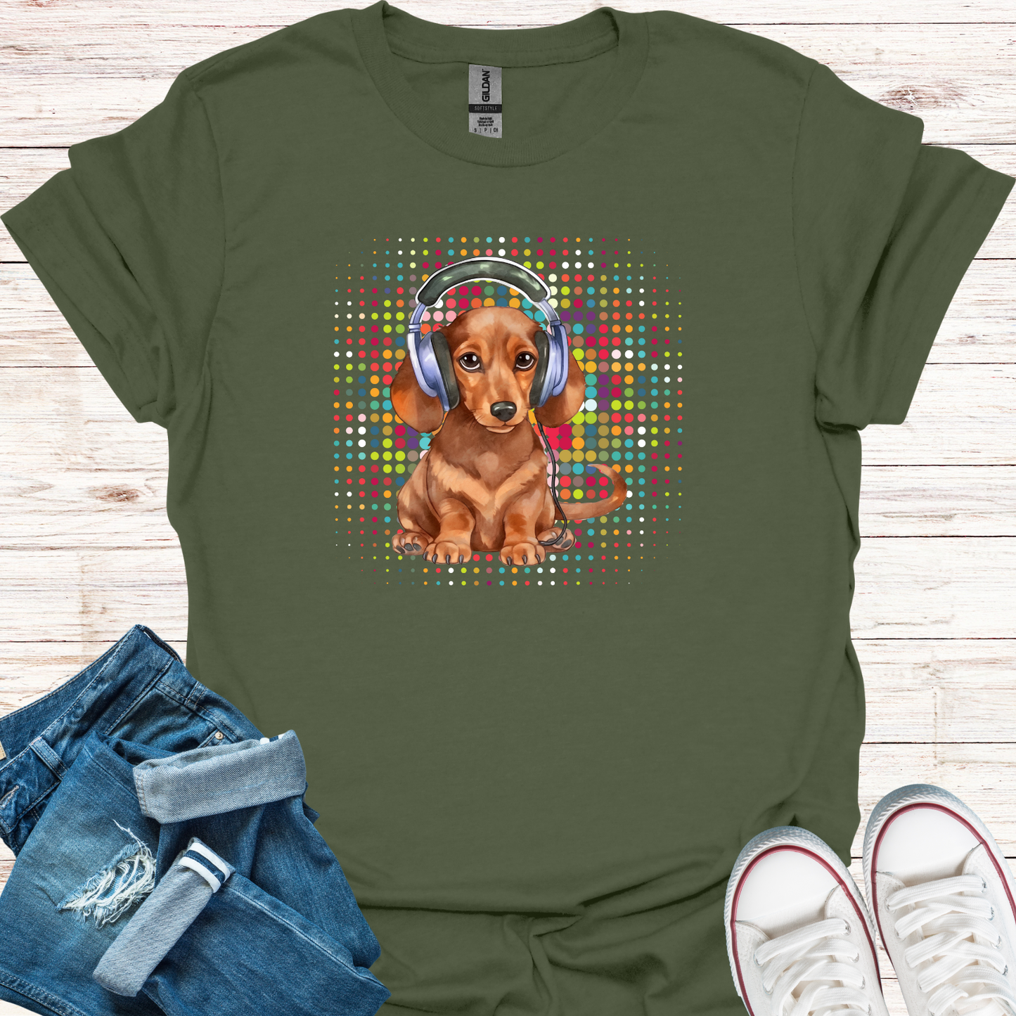 Cute Dj Dog T-Shirt