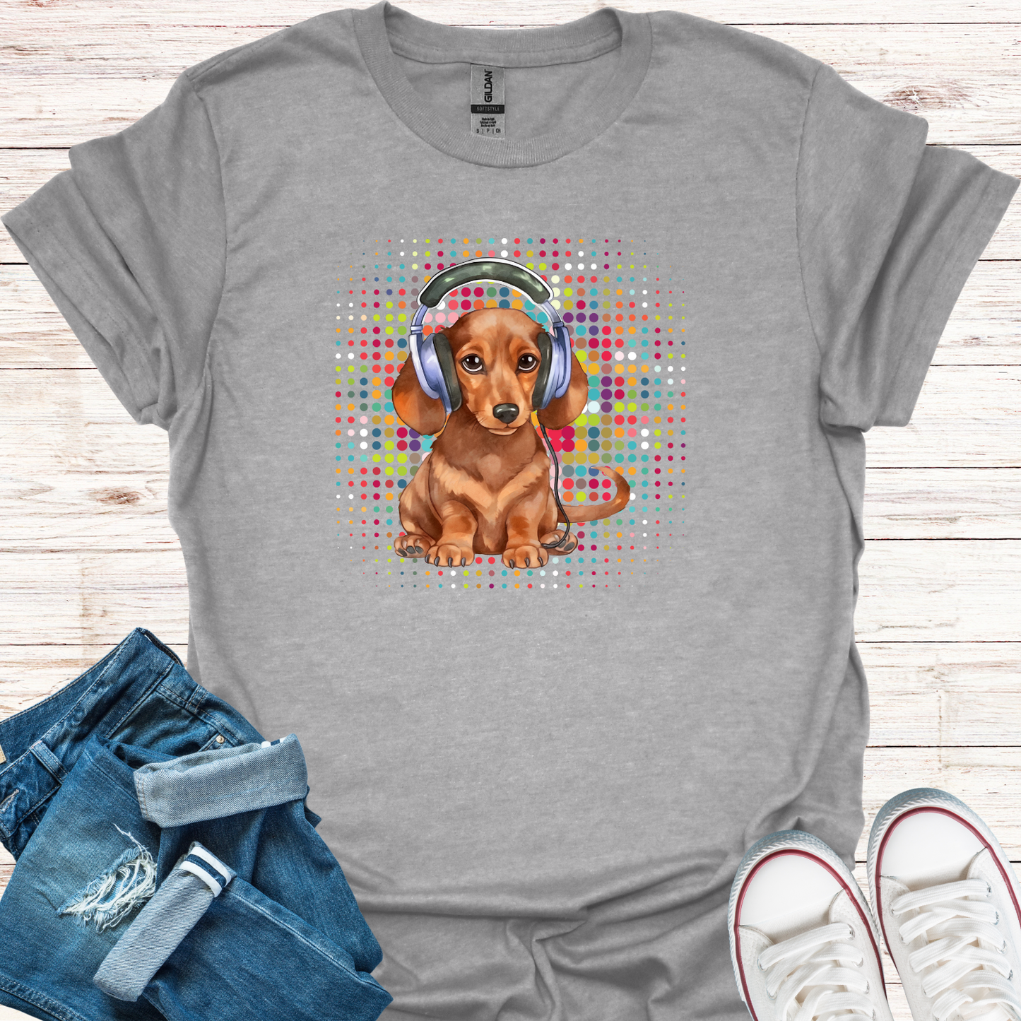 Cute Dj Dog T-Shirt