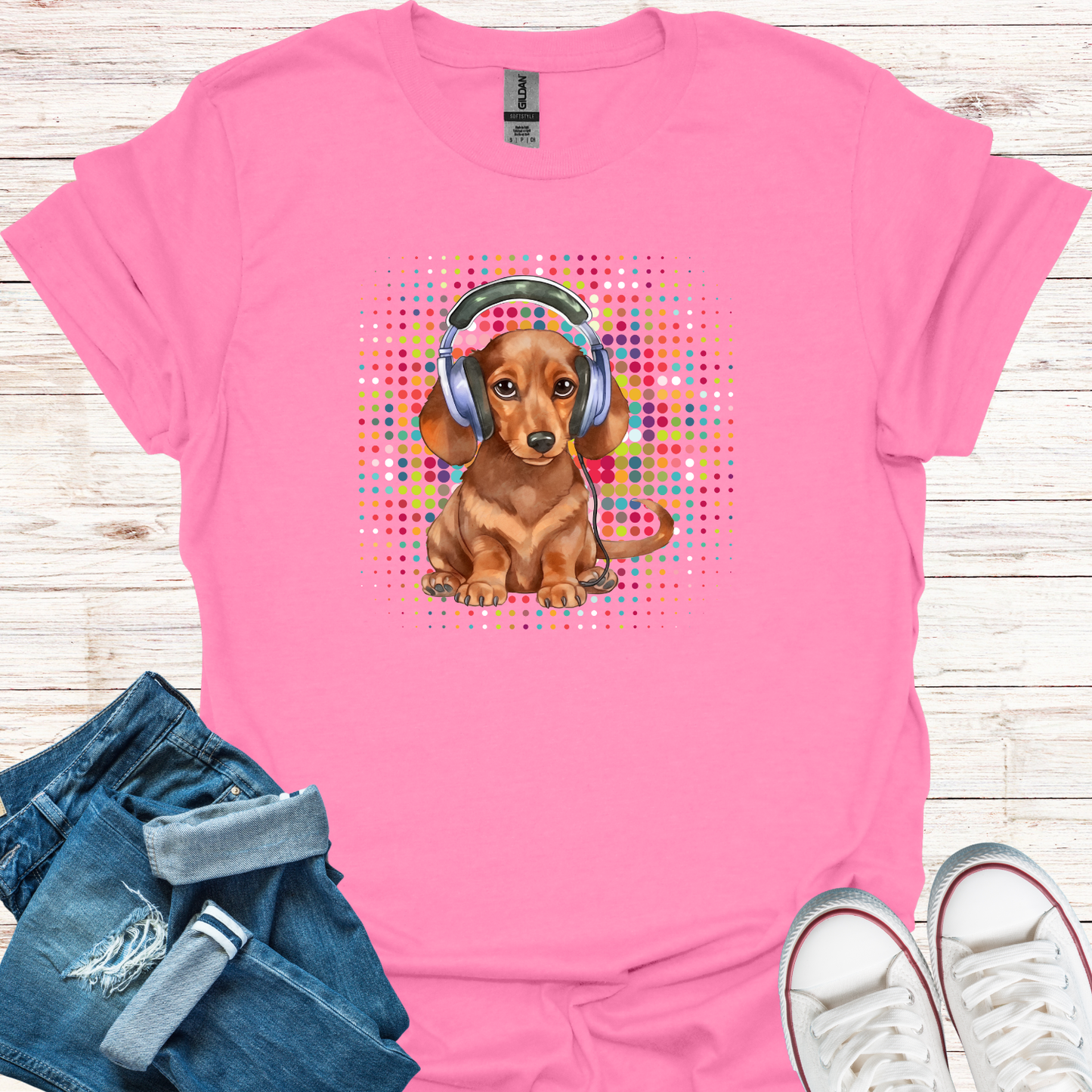 Cute Dj Dog T-Shirt