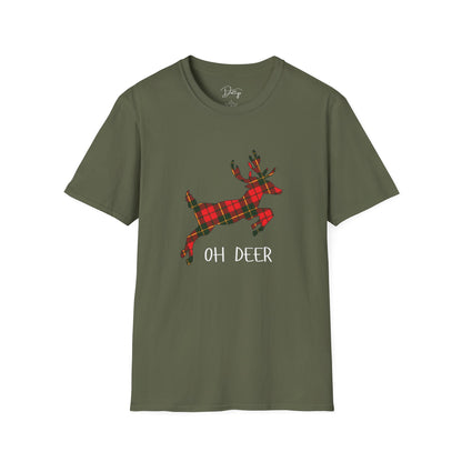 Tartan Oh Deer Christmas T-Shirt