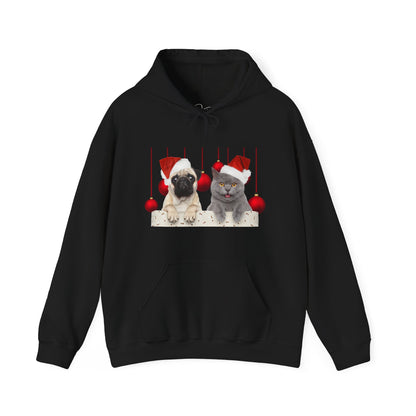 Dog And Cat Christmas Bauble Hoodie