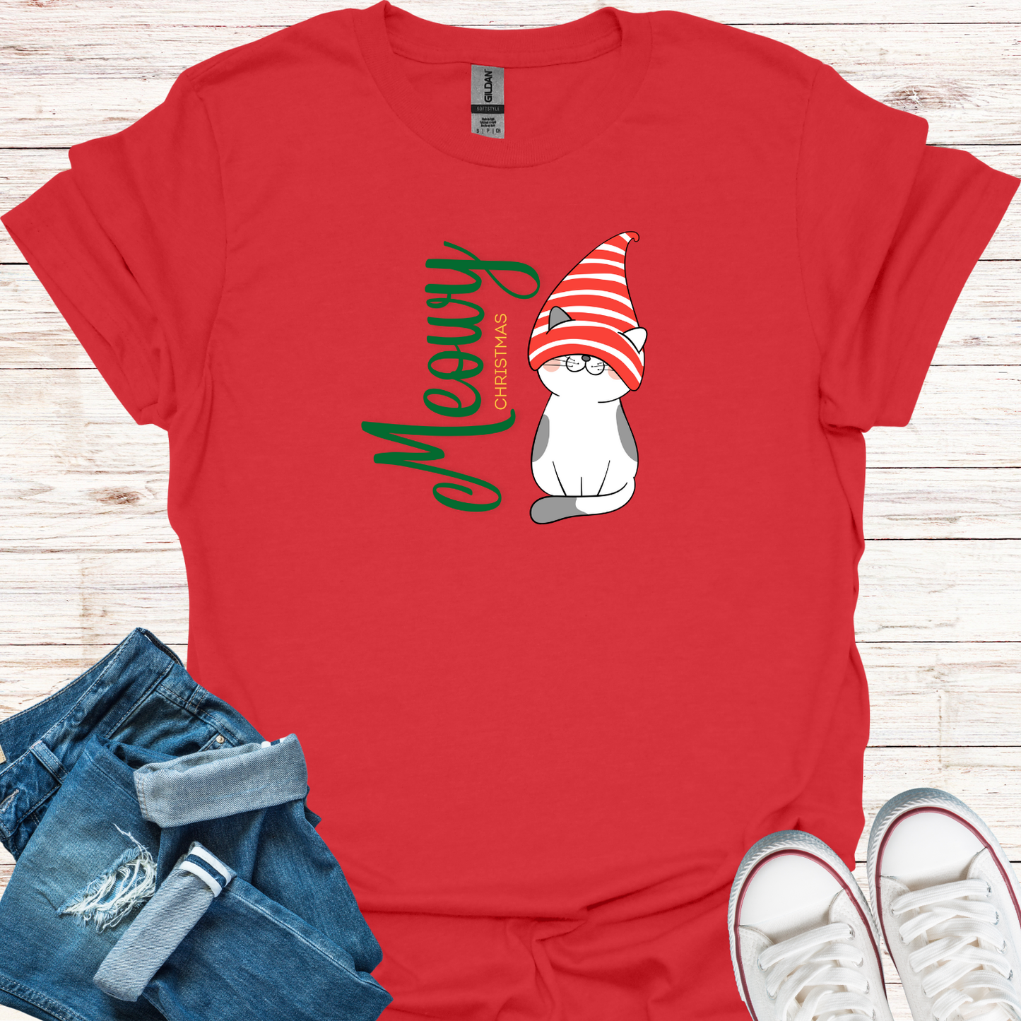 Meowy Christmas T-Shirt