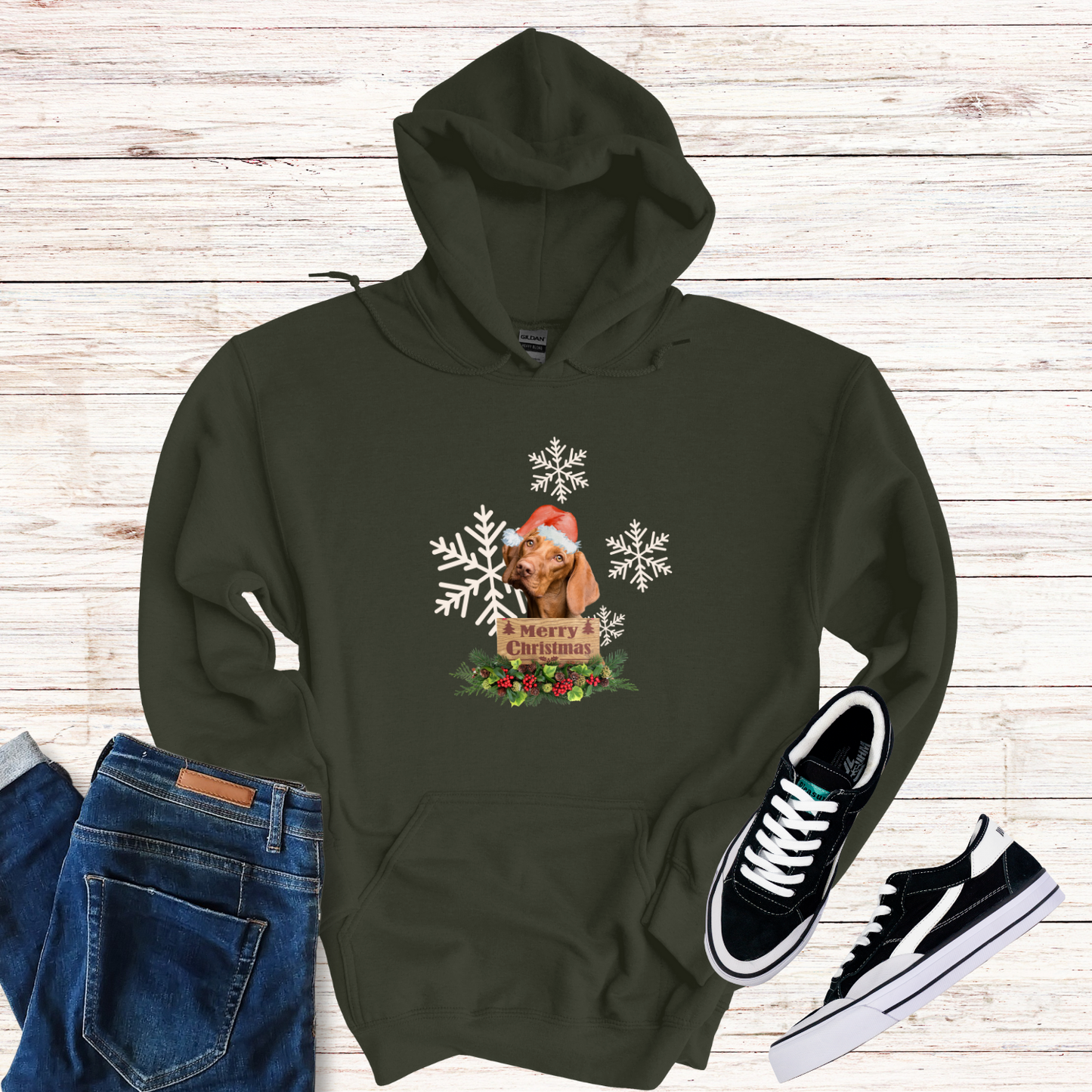 Merry Christmas Dog Hoodie