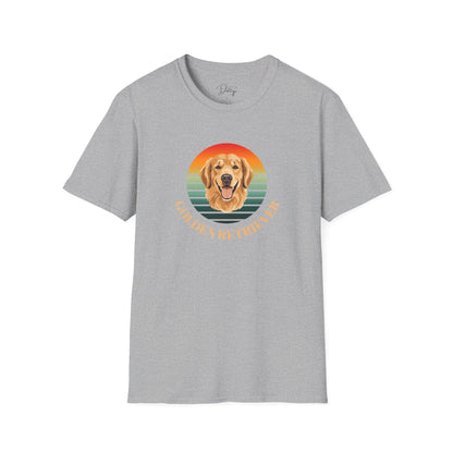 Golden Retriever Retro Sunset T-Shirt