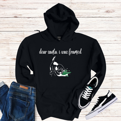 Dear Santa I Was Framed Hoodie