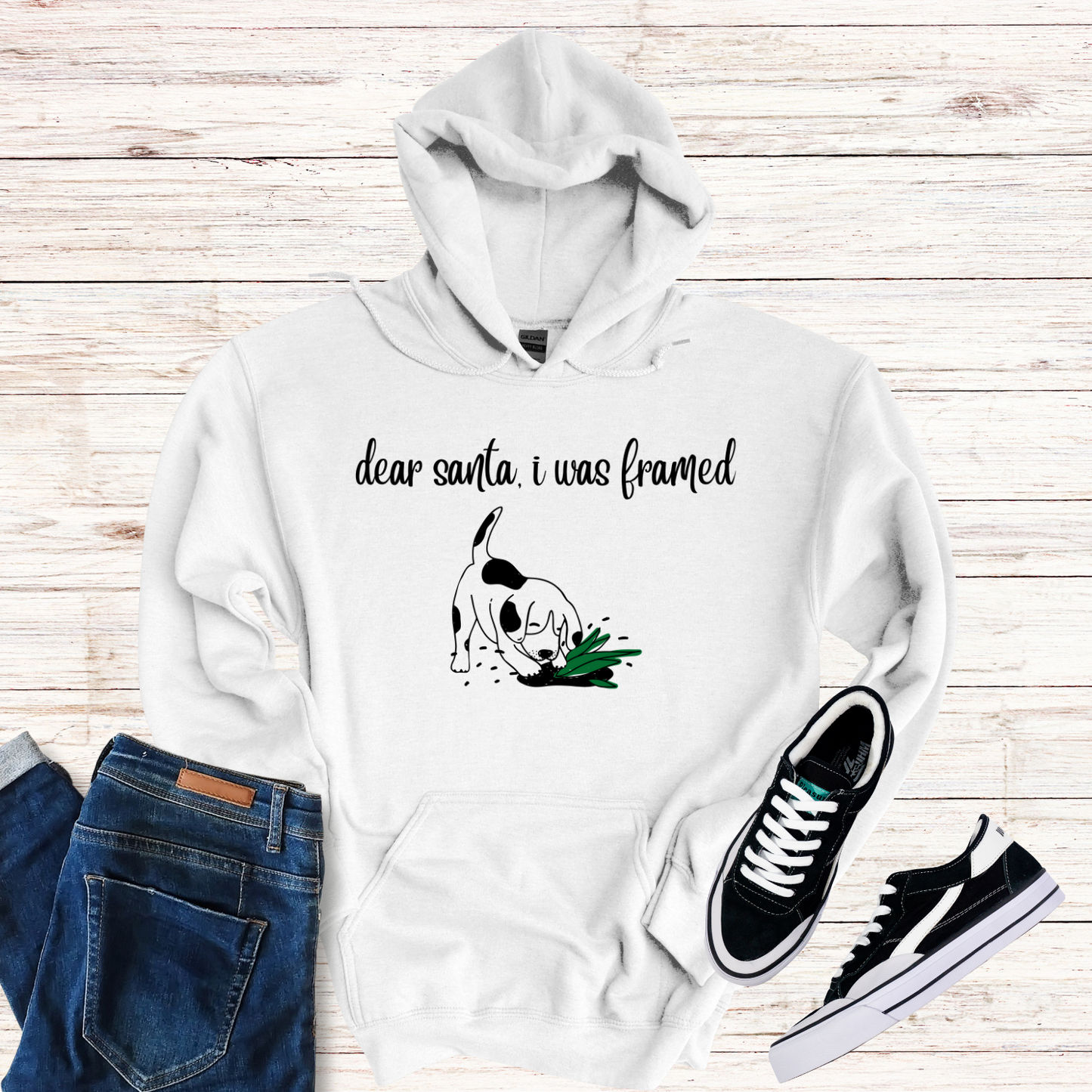 Dear Santa I Was Framed Hoodie