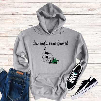 Dear Santa I Was Framed Hoodie