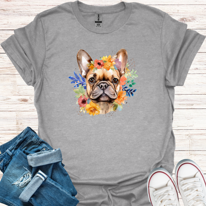 Flowery Frenchie T-Shirt