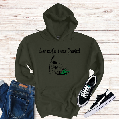 Dear Santa I Was Framed Hoodie