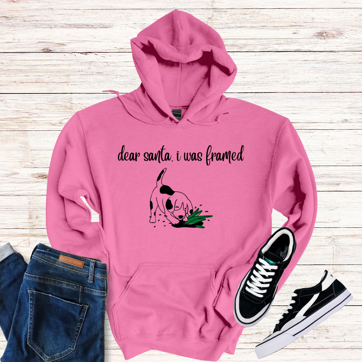 Dear Santa I Was Framed Hoodie