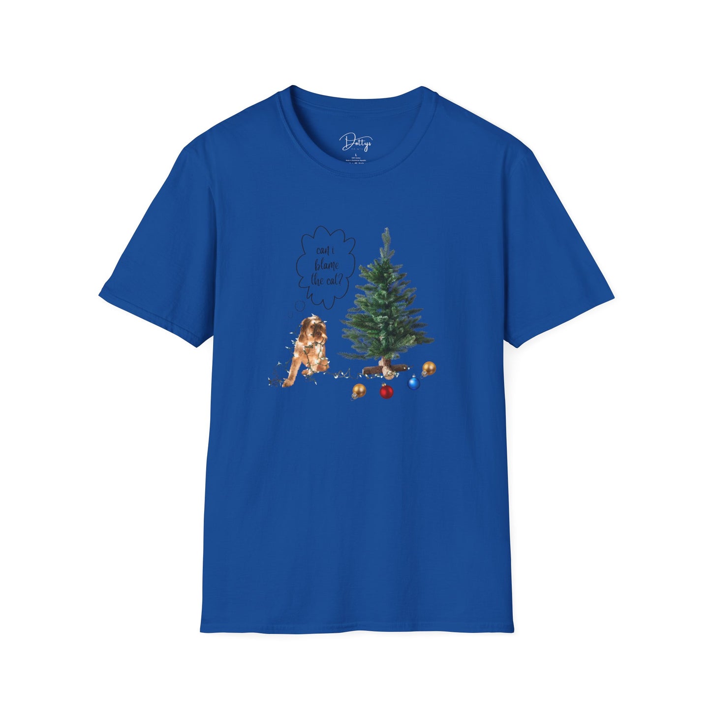 Can I Blame The Cat? Christmas Dog T-Shirt