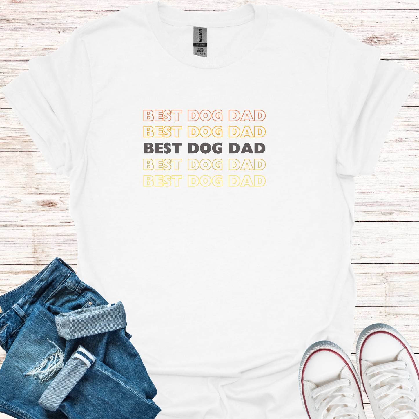 Fade In Best Dog Dad T-Shirt