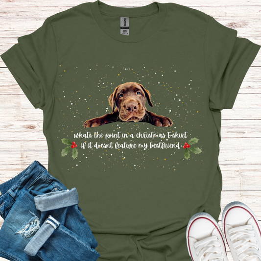 Chocolate Labrador - Bestfriend Christmas T-Shirt