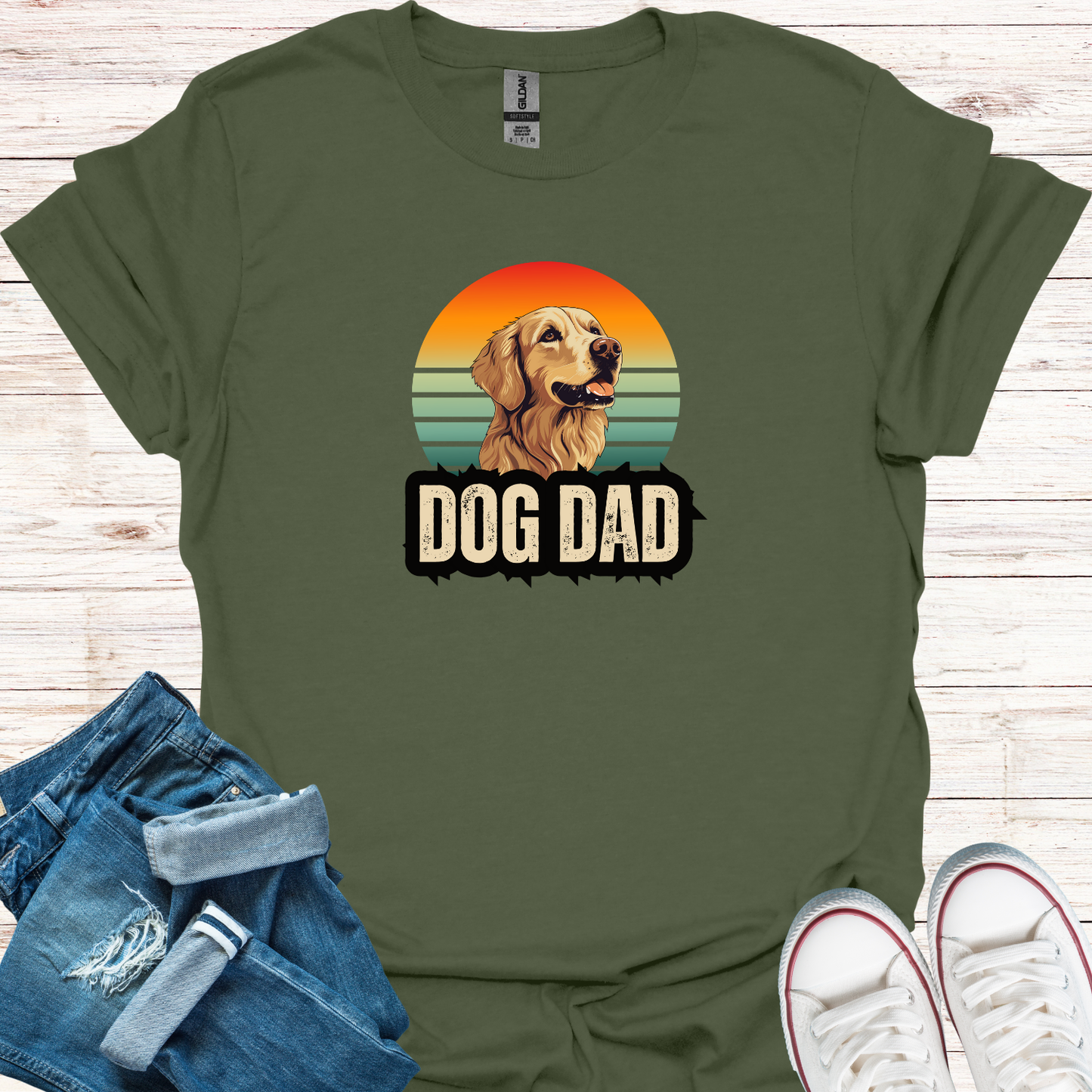 Dog Dad Retro T-Shirt