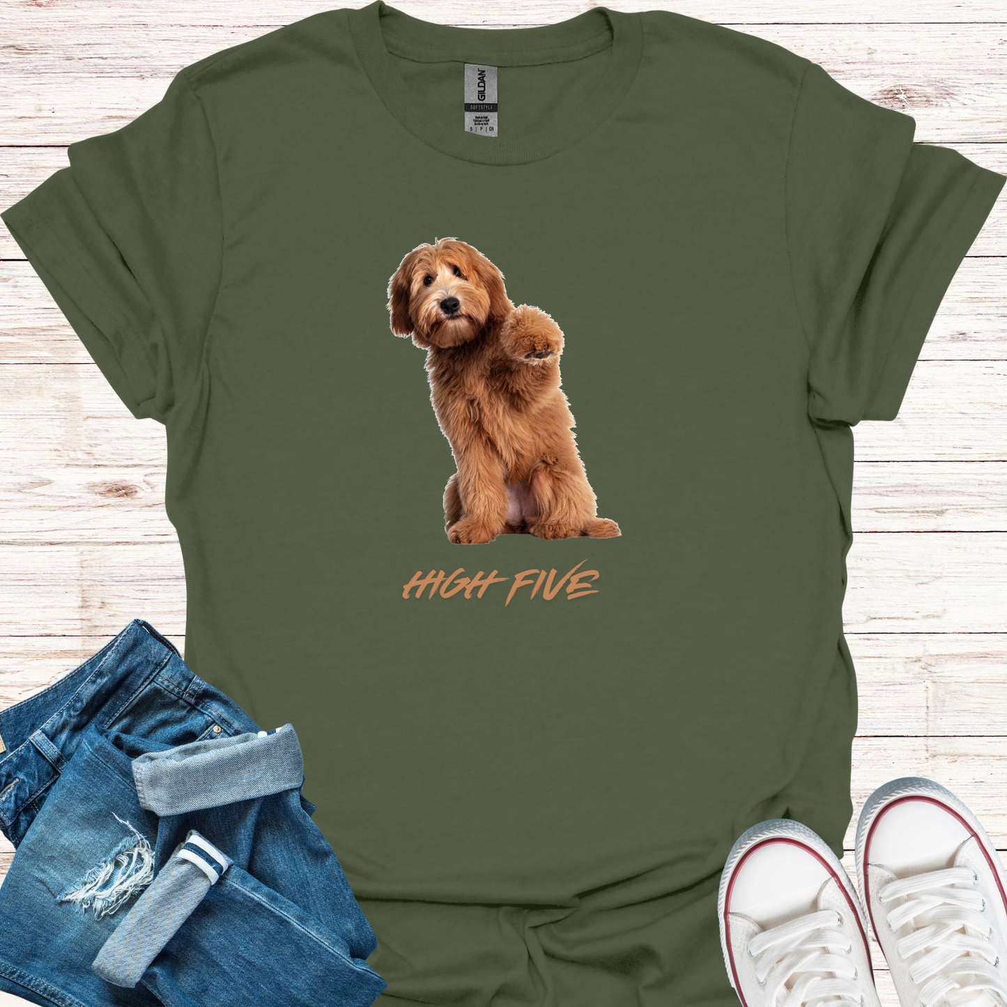 High Five Dog T-Shirt