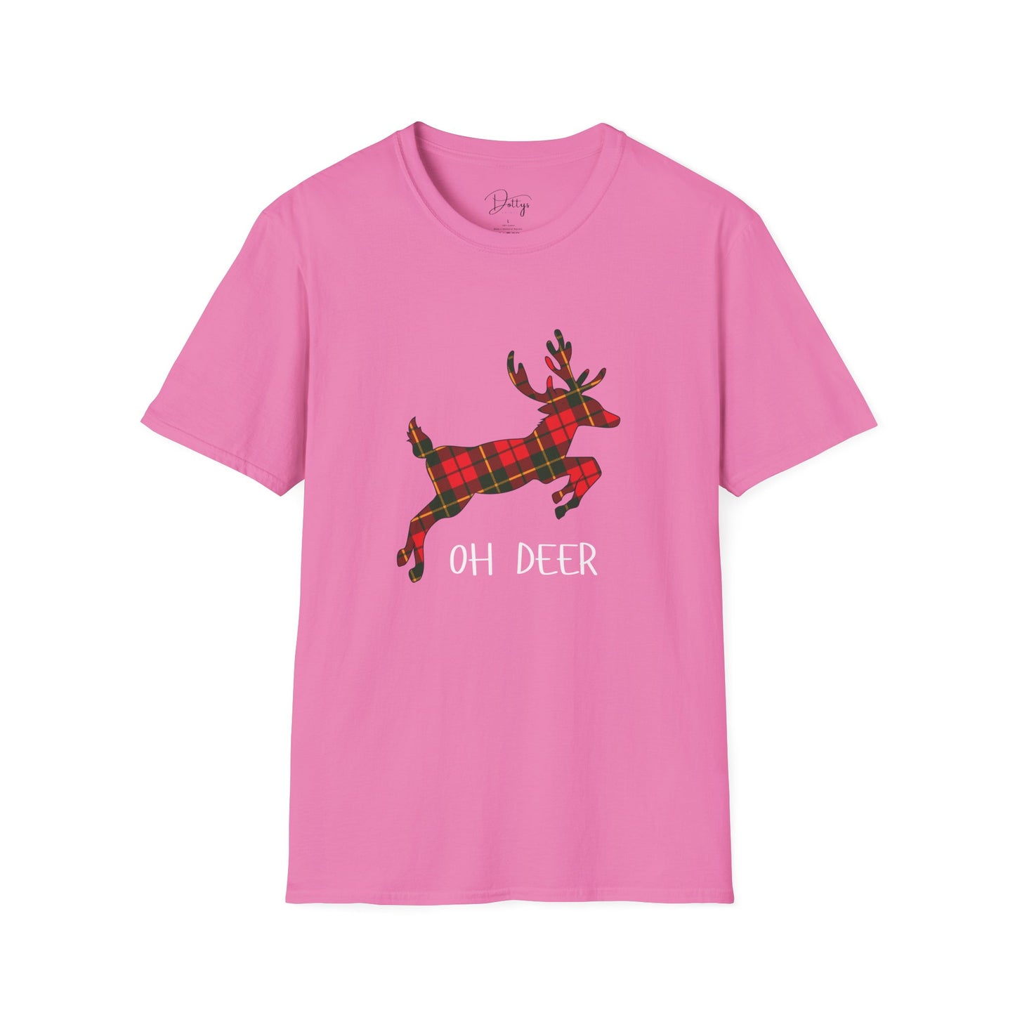 Tartan Oh Deer Christmas T-Shirt