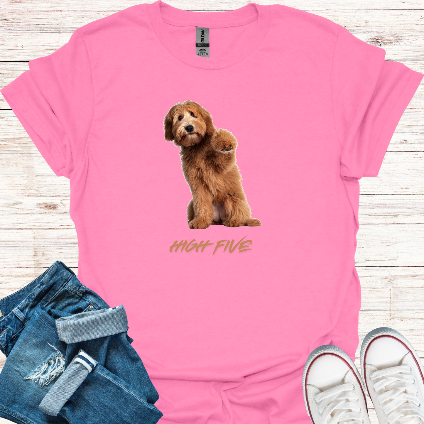 High Five Dog T-Shirt