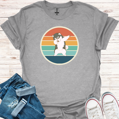 Malamute Retro Sunset T-Shirt