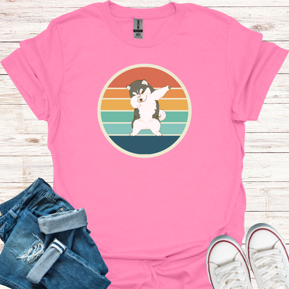 Malamute Retro Sunset T-Shirt