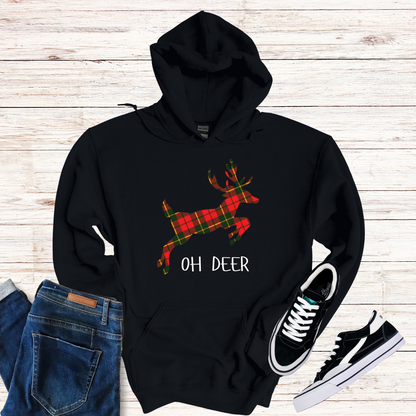 Tartan Oh Deer Christmas Hoodie