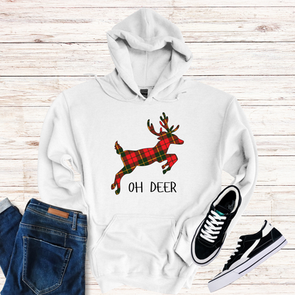 Tartan Oh Deer Christmas Hoodie