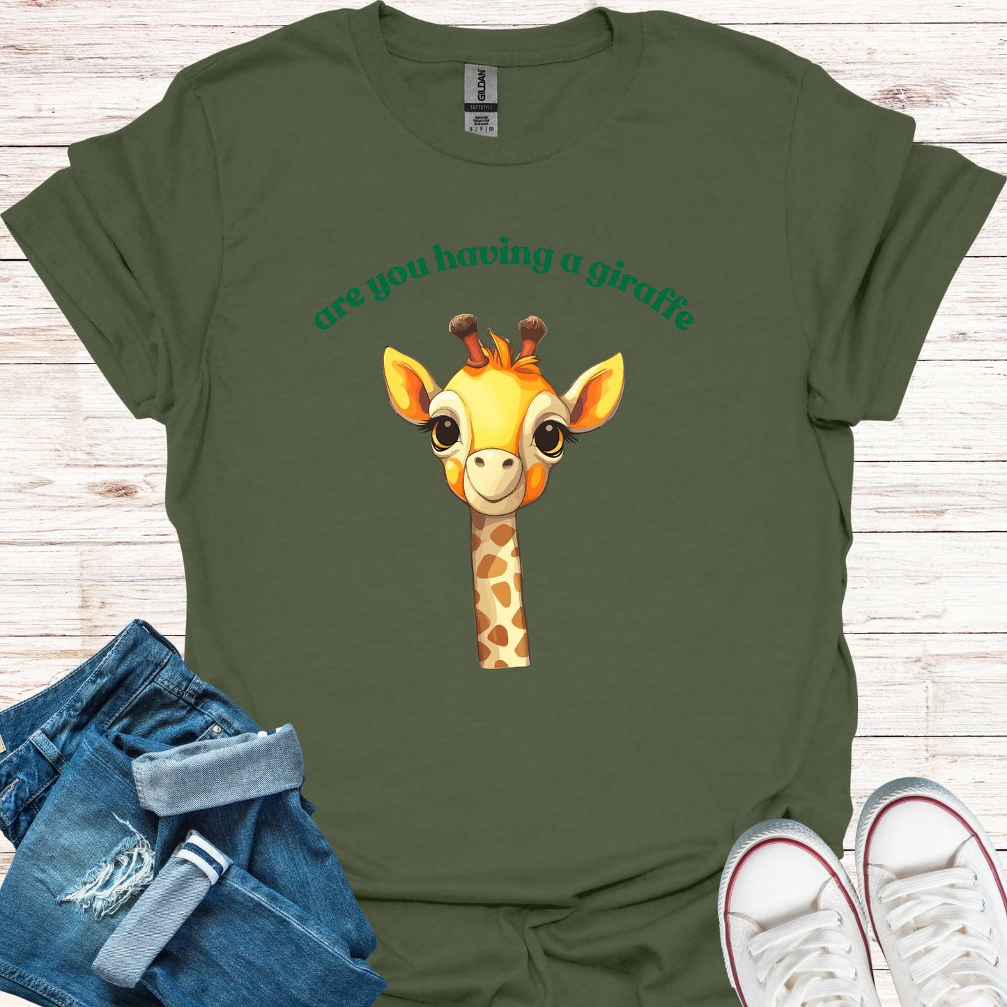 Having A Giraffe Funny T-Shirt