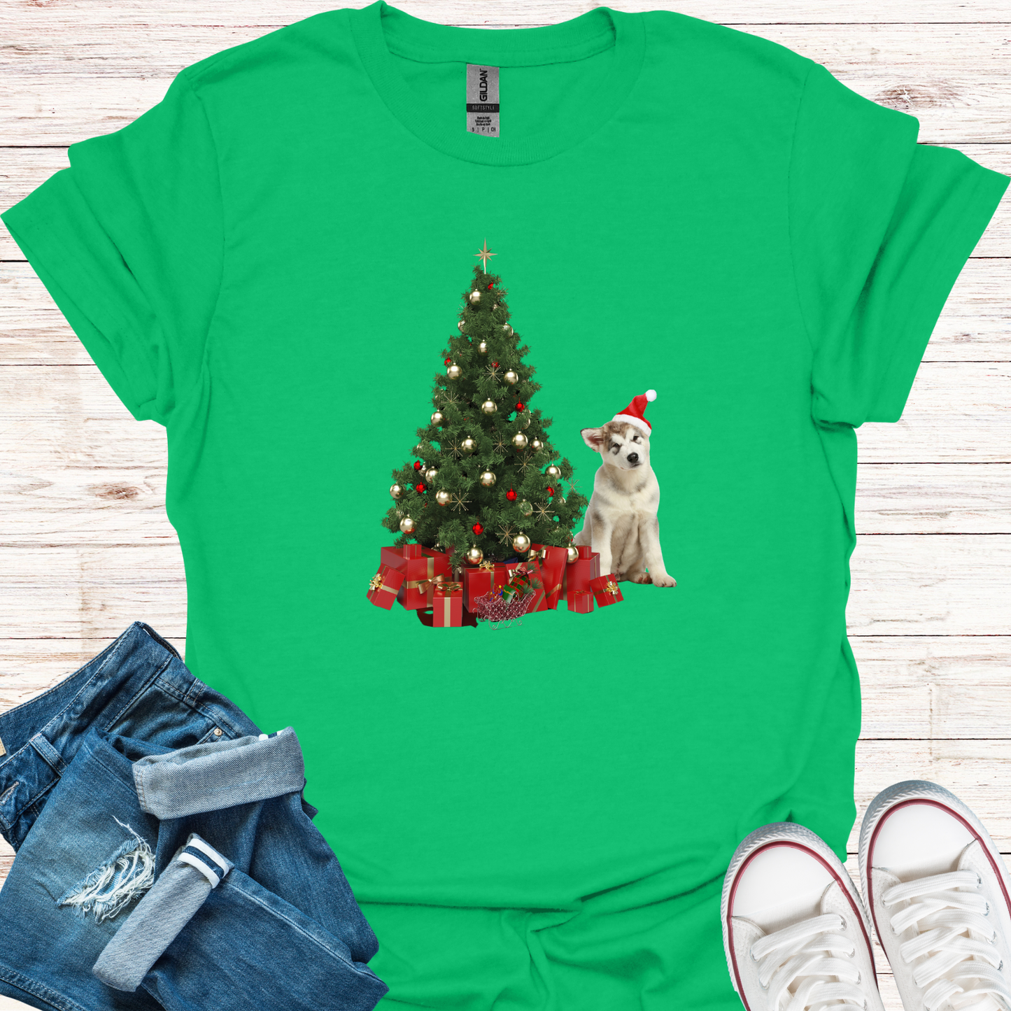 Cute Dog Christmas T-Shirt